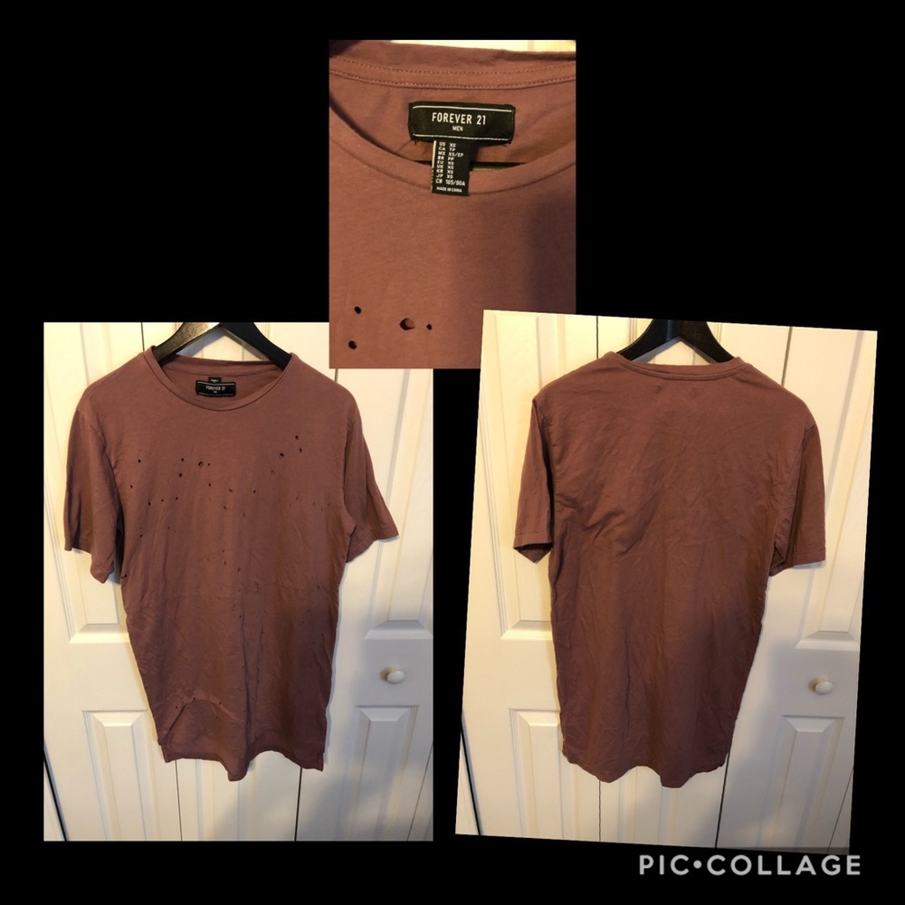 Burgundy over sized tee